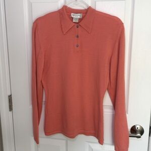 Henri Bendel merino wool collared sweater made in Italy size medium